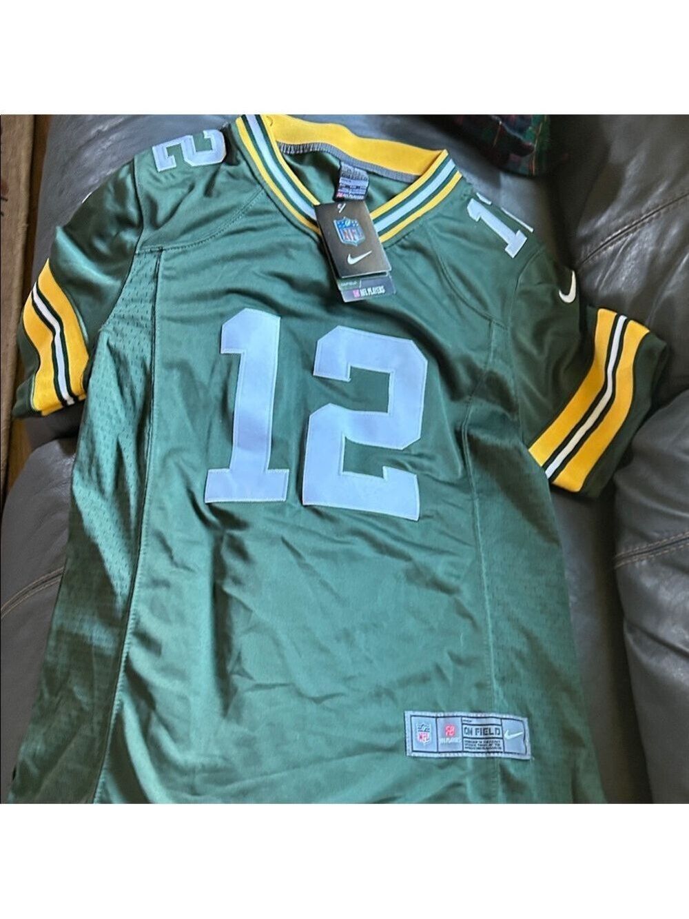 Nike Green and Yellow Sports Jersey